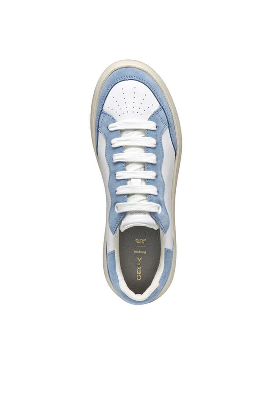 Geox Kadın Beyaz Spherica Ec4.1 Bağcıklı Kalın Tabanlı Deri Sneaker