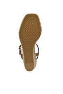 Geox Women Beige D Panarea Wedge Heel Leather Sandal | Derimod