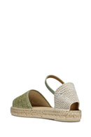 Geox Women Green D Lampedusa Braided Leather Espadrille | Derimod