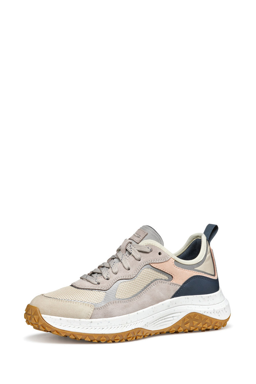 Geox Kadın Kahverengi Oliviera + Grip Bağcıklı Kalın Tabanlı Deri Sneaker