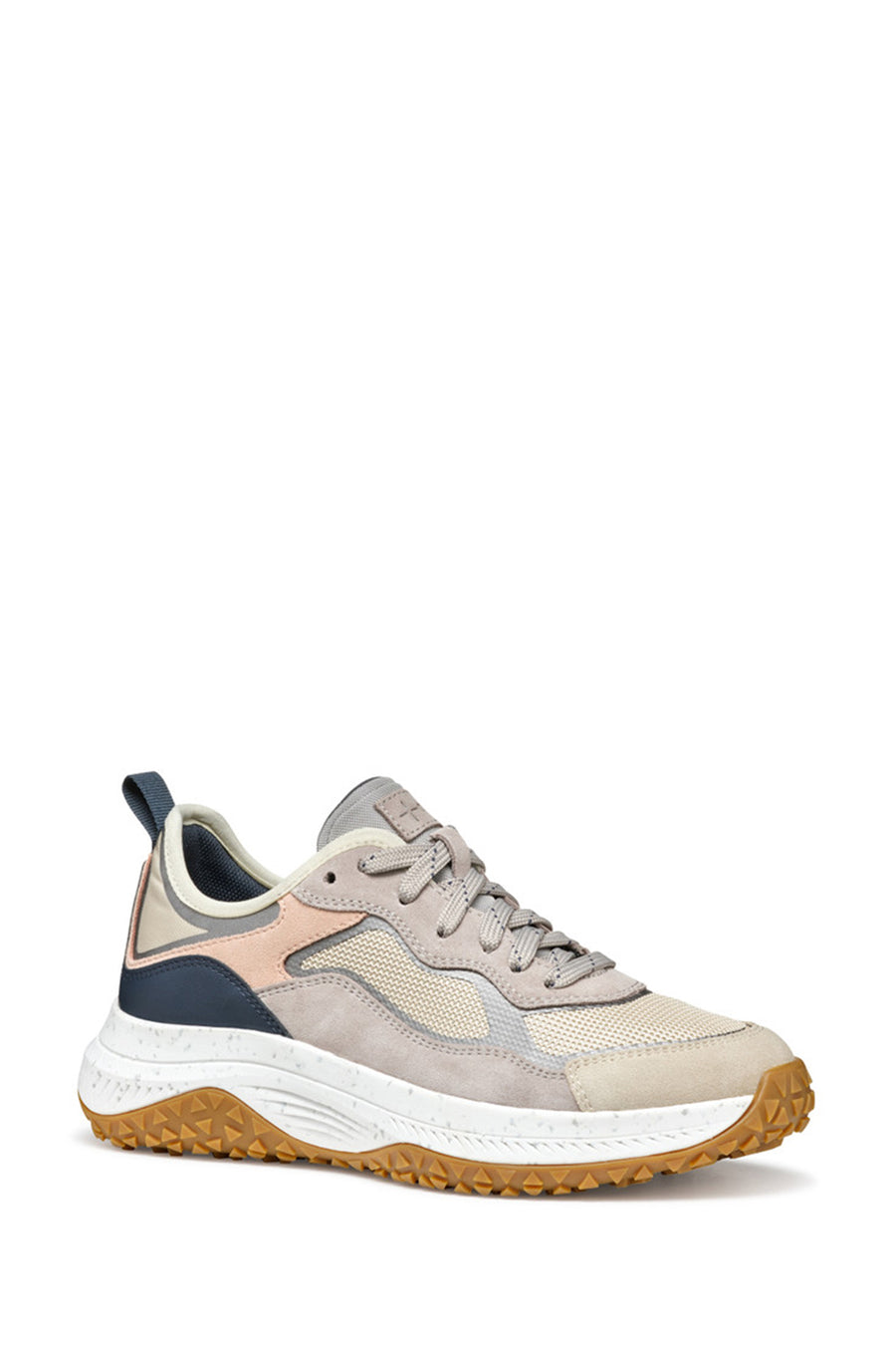 Geox Kadın Kahverengi Oliviera + Grip Bağcıklı Kalın Tabanlı Deri Sneaker