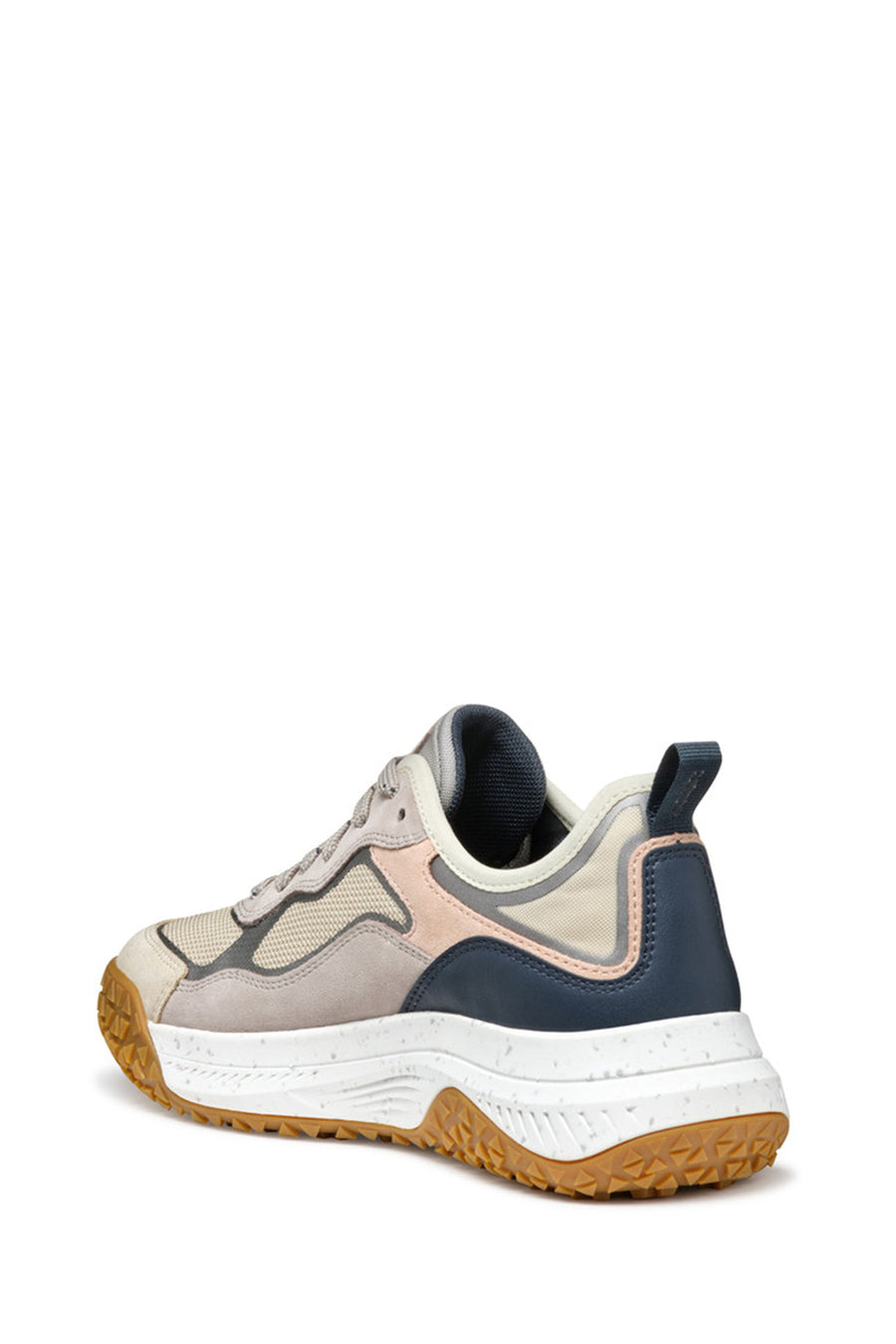 Geox Kadın Kahverengi Oliviera + Grip Bağcıklı Kalın Tabanlı Deri Sneaker