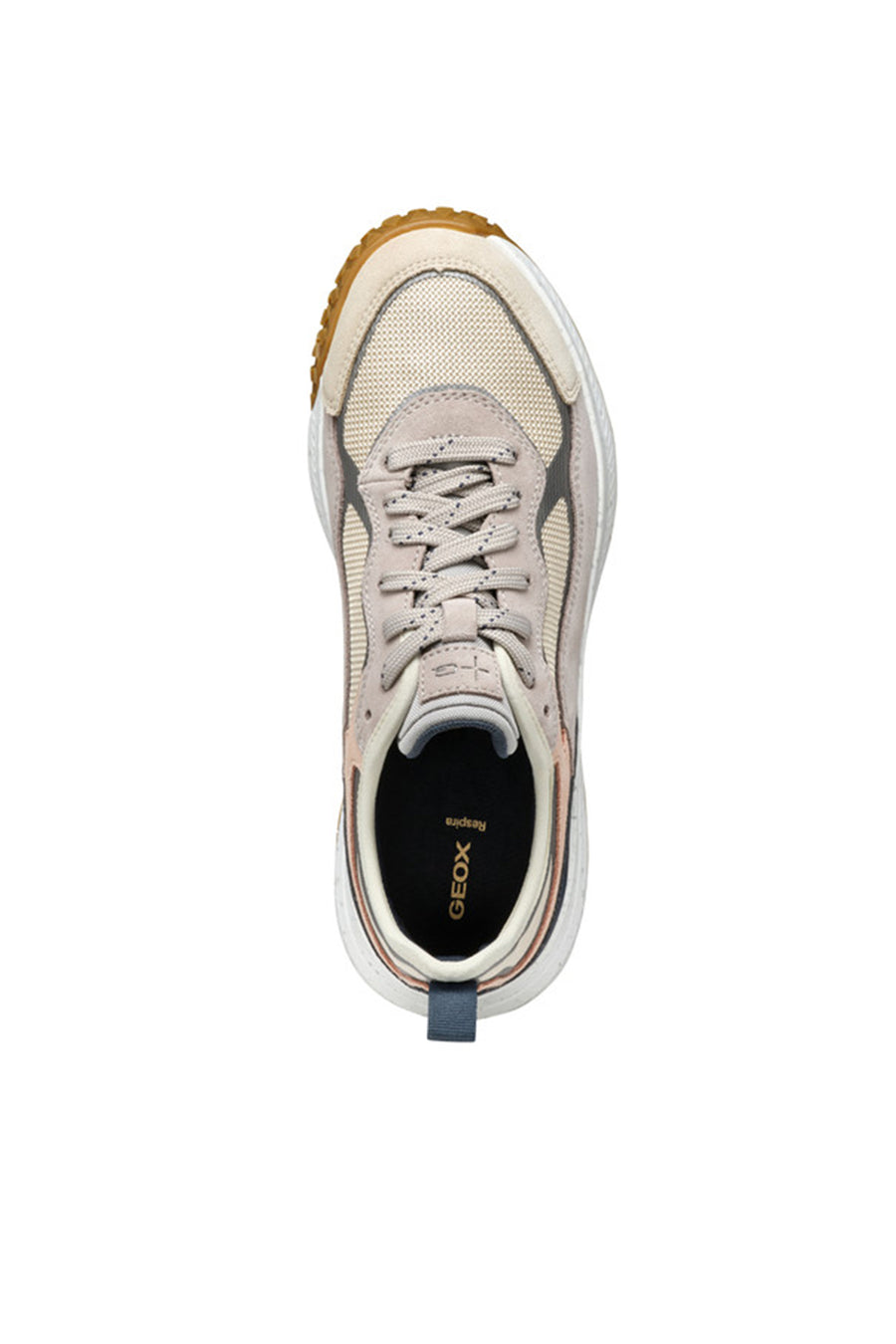 Geox Kadın Kahverengi Oliviera + Grip Bağcıklı Kalın Tabanlı Deri Sneaker
