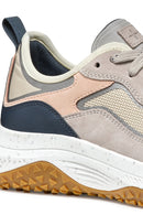 Geox Women Brown Oliviera + Grip Lace-Up Thick Sole Leather Sneaker | Derimod