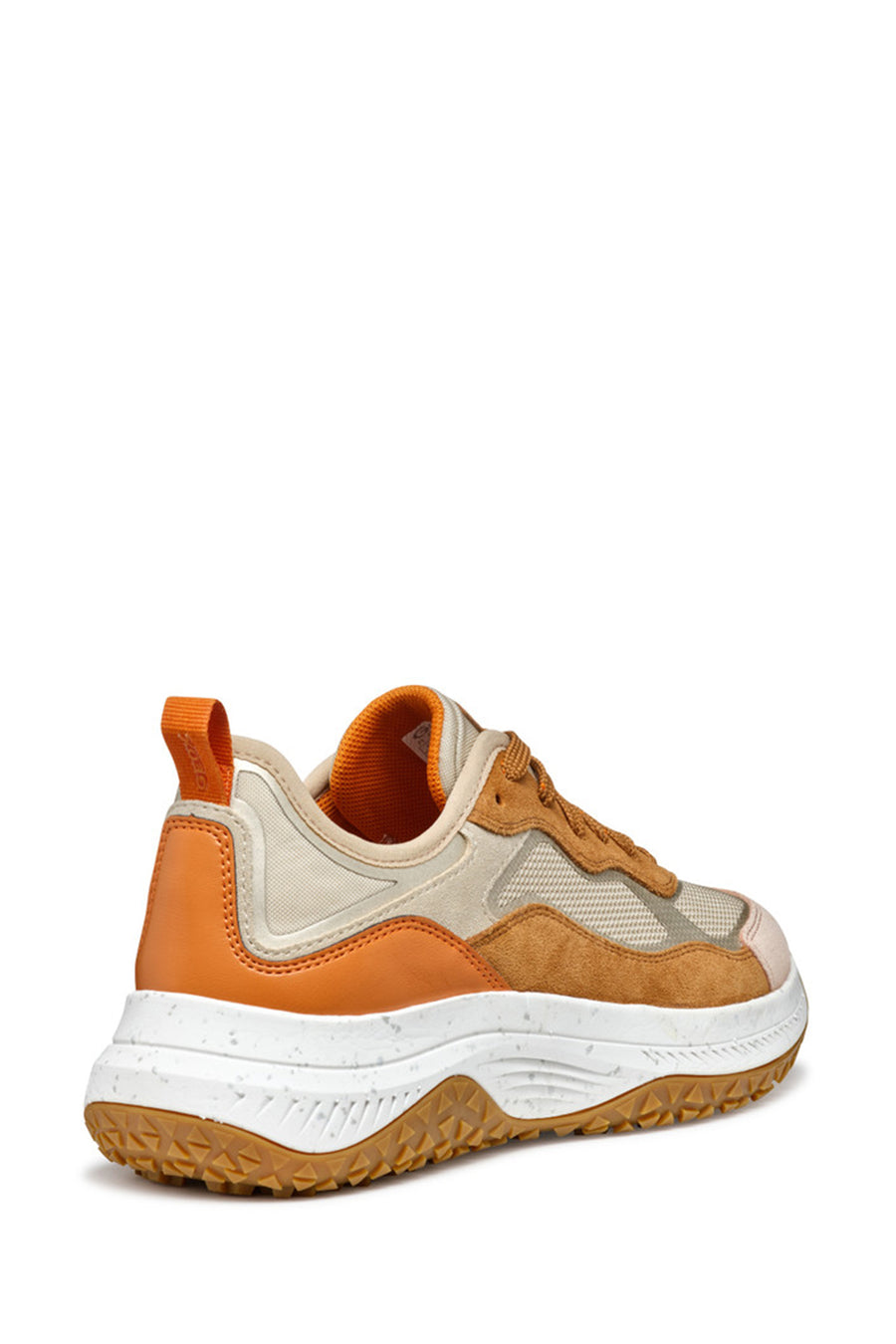 Geox Kadın Kahverengi Oliviera + Grip Bağcıklı Kalın Tabanlı Deri Sneaker
