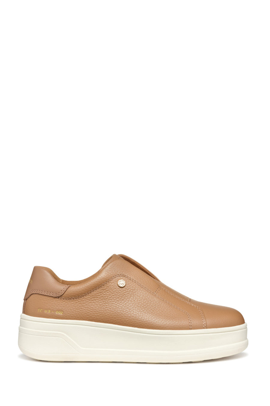 Geox Kadın Bej Spherica Ecub-2 Kalın Tabanlı Deri Sneaker D55WVA04654C5000 | Derimod