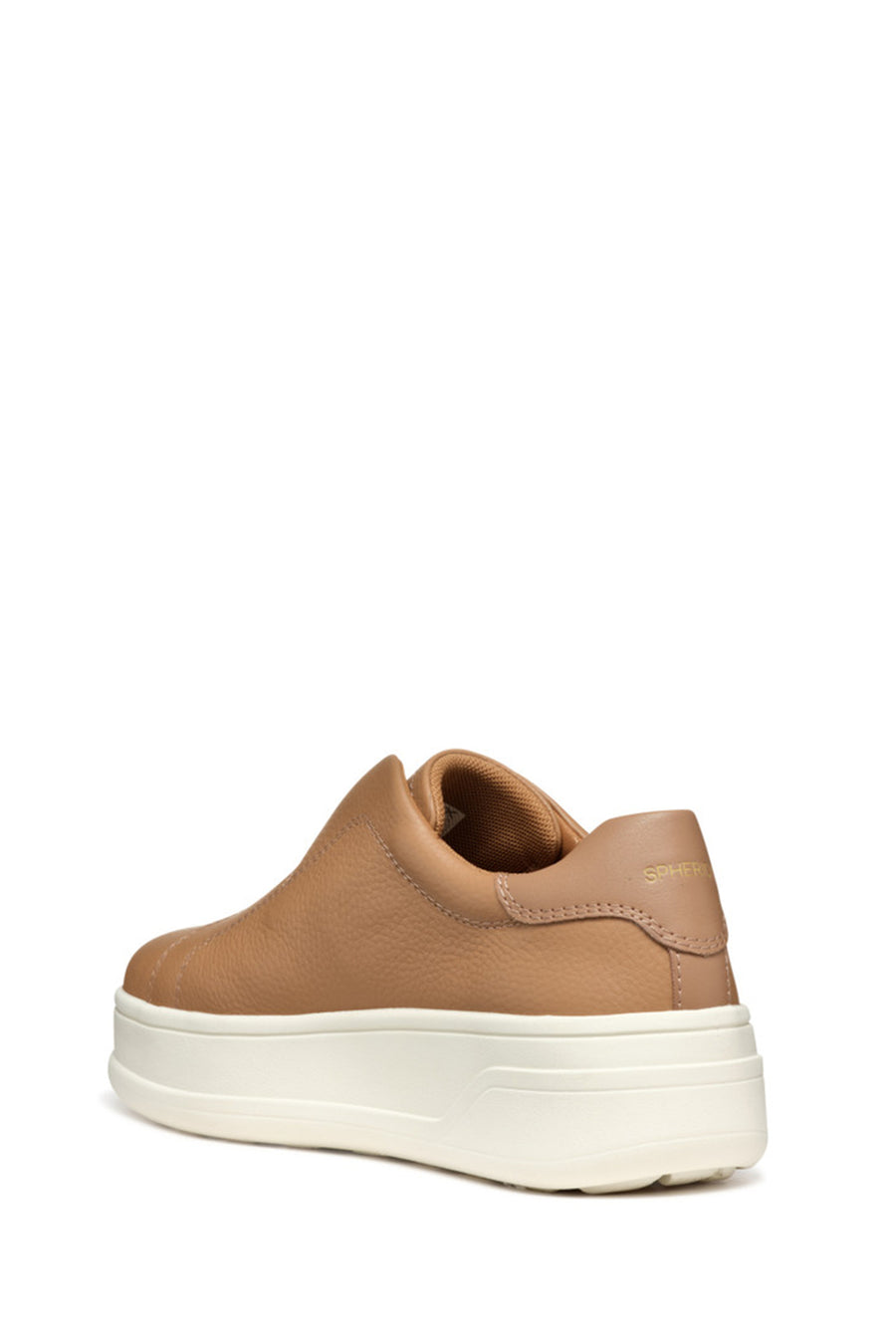 Geox Kadın Bej Spherica Ecub-2 Kalın Tabanlı Deri Sneaker