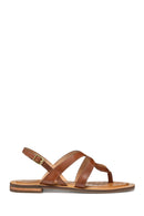 Geox Women Camel Sozy Toe Leather Sandal | Derimod
