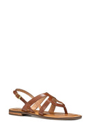 Geox Women Camel Sozy Toe Leather Sandal | Derimod