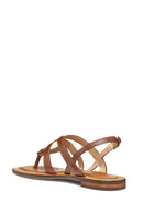Geox Women Camel Sozy Toe Leather Sandal | Derimod