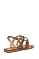Geox Women Camel Sozy Toe Leather Sandal | Derimod
