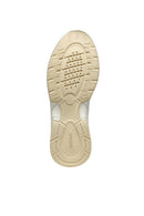 Geox Women White Zarvia Lace-Up Thick-Soled Leather Sneaker | Derimod