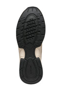 Geox Kadın Bej D Zarvıa A - Mesh+Pearl.Gbk Bağcıklı Kalın Tabanlı Deri Sneaker | Derimod