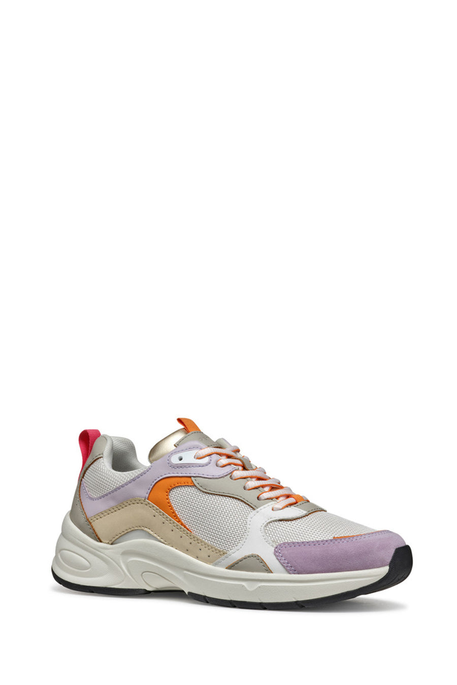 Geox Kadın Çok Renkli Zarvia Bağcıklı Kalın Tabanlı Deri Sneaker