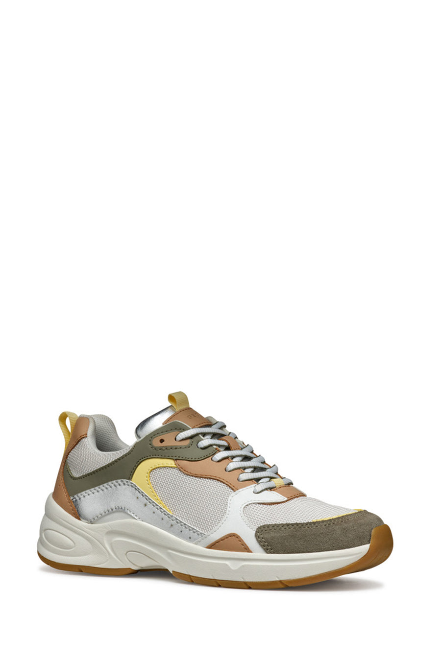 Geox Kadın Yeşil Zarvia Bağcıklı Kalın Tabanlı Deri Sneaker