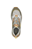 Geox Women Green Zarvia Lace-Up Thick-Soled Leather Sneaker | Derimod