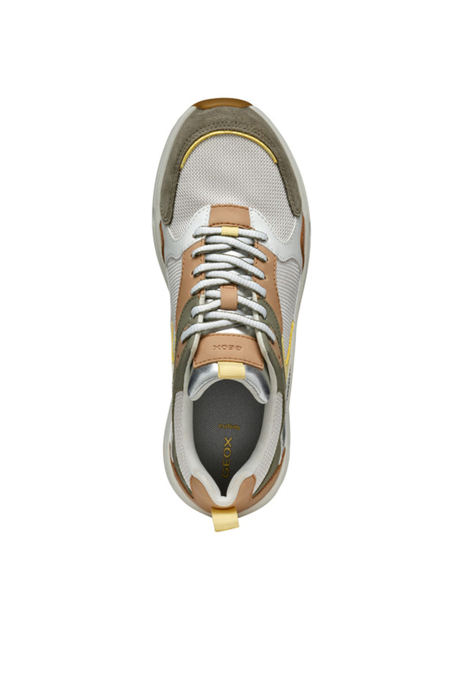 Geox Kadın Yeşil Zarvia Bağcıklı Kalın Tabanlı Deri Sneaker