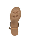 Geox Women Gold D Maddalusiac Buckled Leather Sandal | Derimod