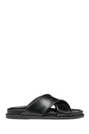 Geox Women Black Adelash Leather Slippers | Derimod