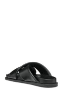 Geox Women Black Adelash Leather Slippers | Derimod