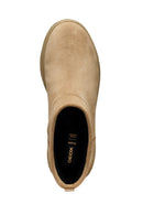 Geox Women Beige D Spherica 4X4 B Abx B - Suede Suede Leather Teddy Boot | Derimod