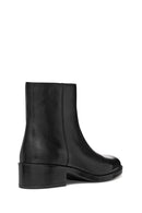 Geox Women Black D Camexıa Zippered Leather Classic Boot | Derimod