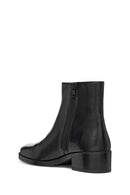 Geox Women Black D Camexıa Zippered Leather Classic Boot | Derimod