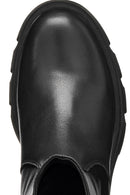 Geox Women Black D Pluette Zippered Thick Sole Leather Boot | Derimod