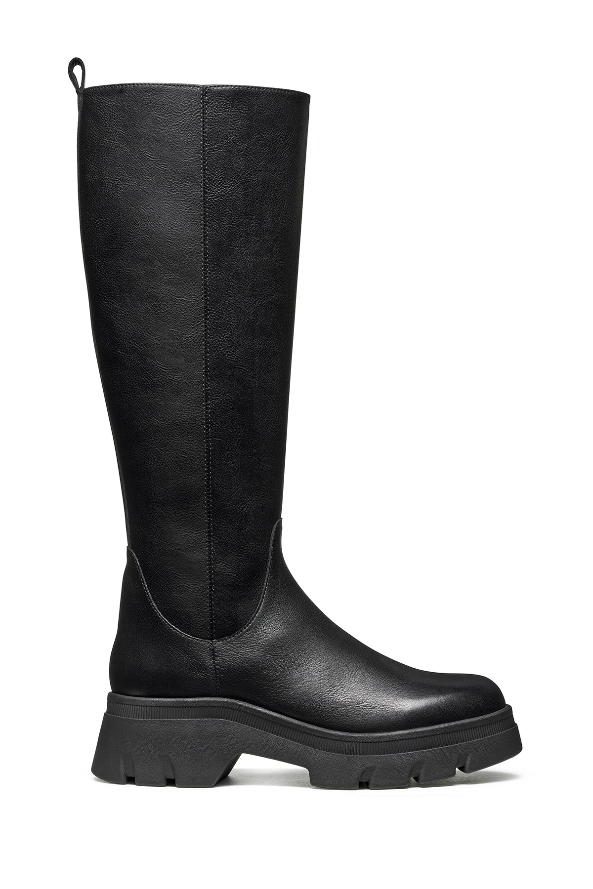 Geox Women Black D Pluette Zippered Thick Sole Leather Boot D565ME05446C9999 | Derimod