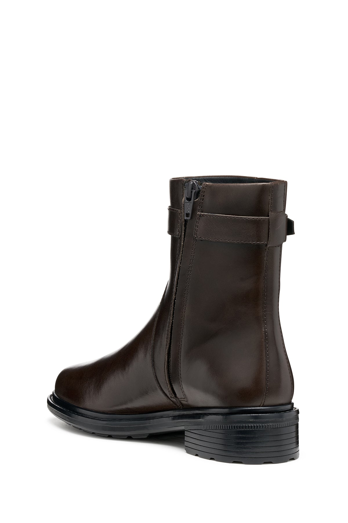 Geox Kadın Kahverengi D Walk Pleasure A - Shı.Lea Fermuarlı Deri Bot