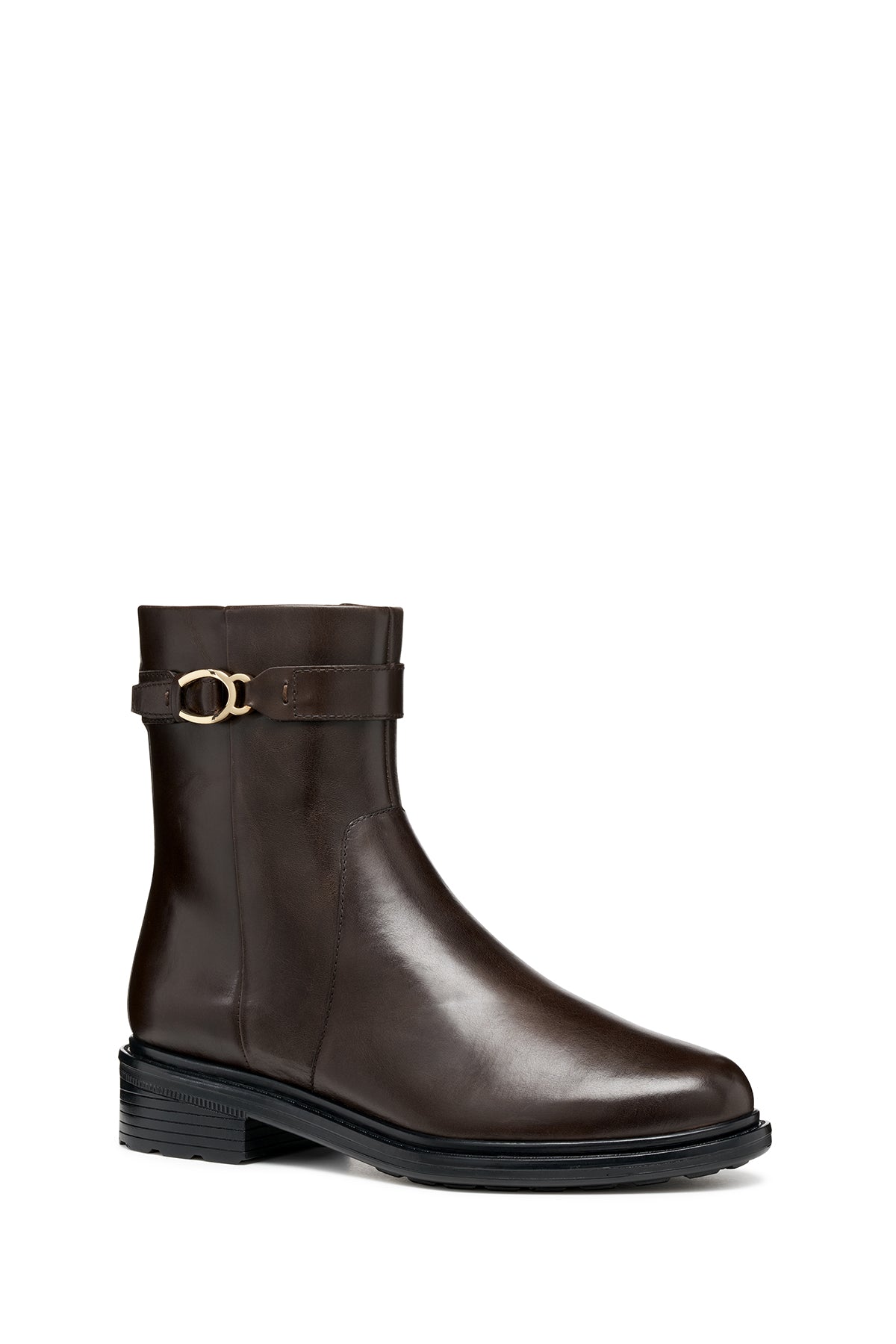 Geox Kadın Kahverengi D Walk Pleasure A - Shı.Lea Fermuarlı Deri Bot