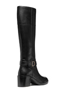 Geox Women Black D Serılda 60 B - Smo.Lea Zippered Heel Leather Boot | Derimod