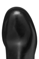 Geox Women Black D Serılda 60 B - Smo.Lea Zippered Heel Leather Boot | Derimod