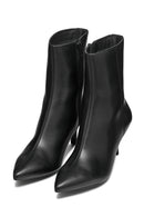Geox Kadın Siyah D Kleopy B - Nappa Sheep Lea Fermuarlı İnce Topuklu Deri Bot | Derimod