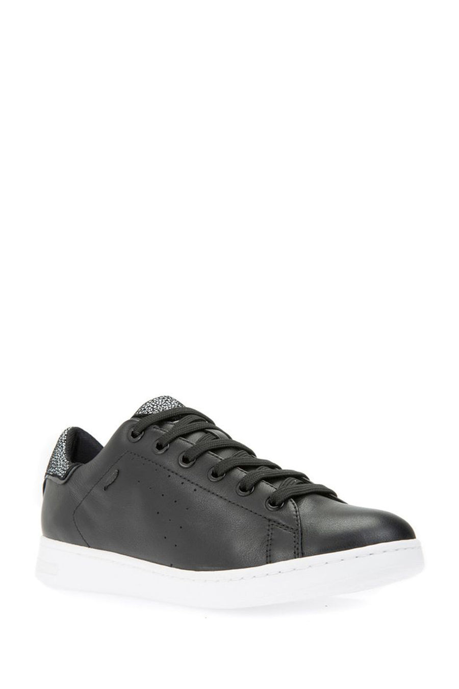 Geox Women's Black Jaysen Lace-Up Leather Sneaker