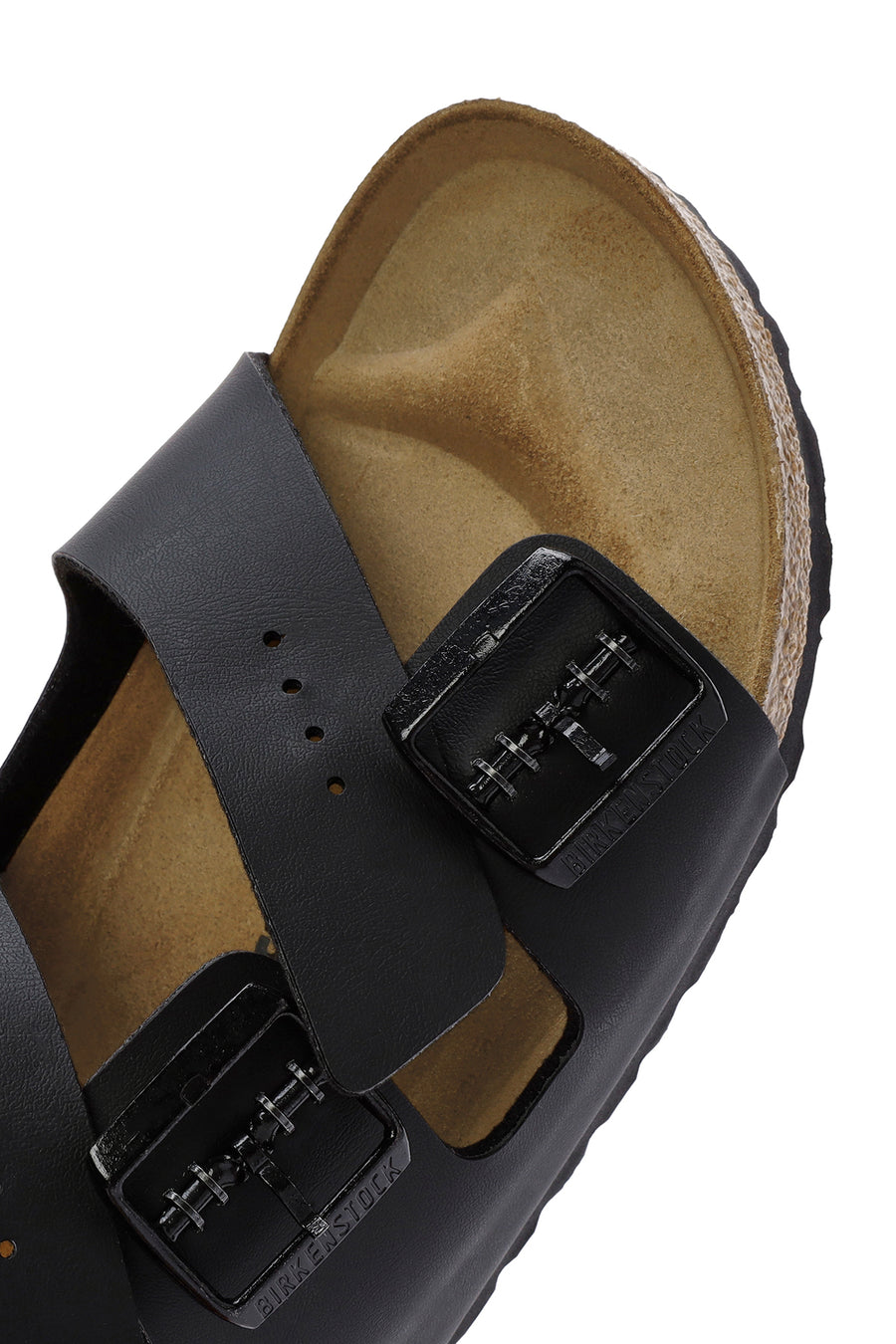 Birkenstock Men's Black Double Buckle Arizona Bf Flat Slippers