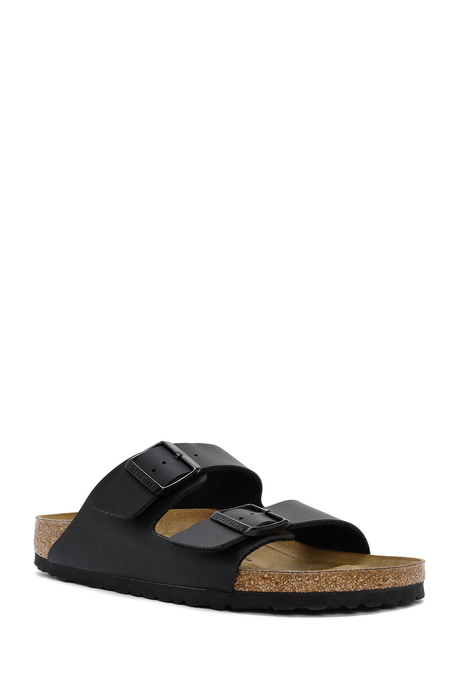 Birkenstock Men's Black Double Buckle Arizona Bf Flat Slippers