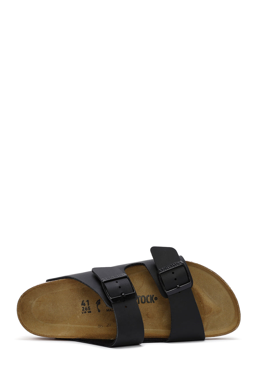 Birkenstock Men's Black Double Buckle Arizona Bf Flat Slippers