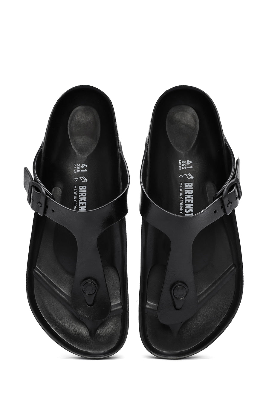 Birkenstock Men's Black Flip Flops Gizeh Eva Slippers