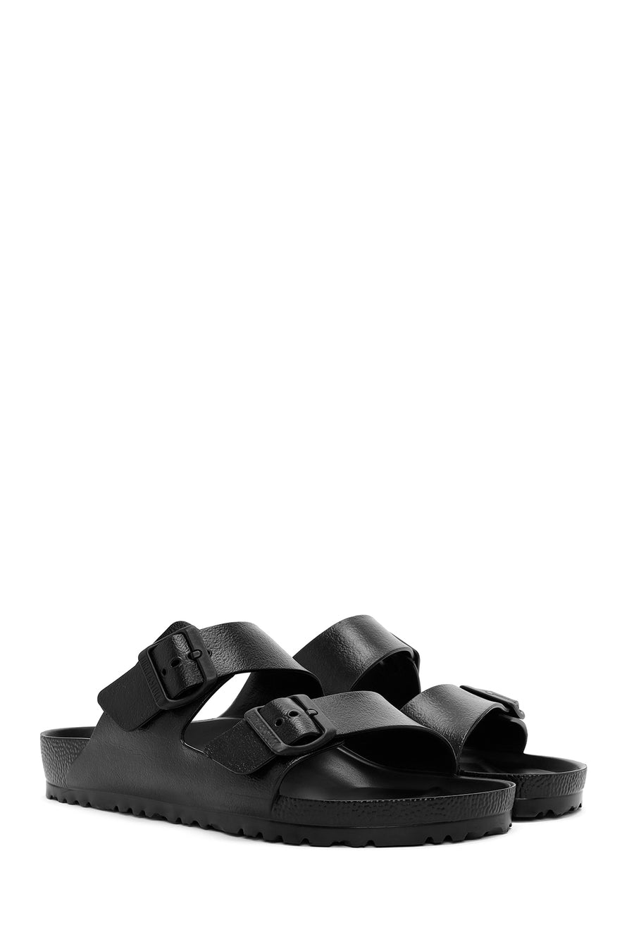 Birkenstock Men's Black Double Buckle Arizona Eva Slippers