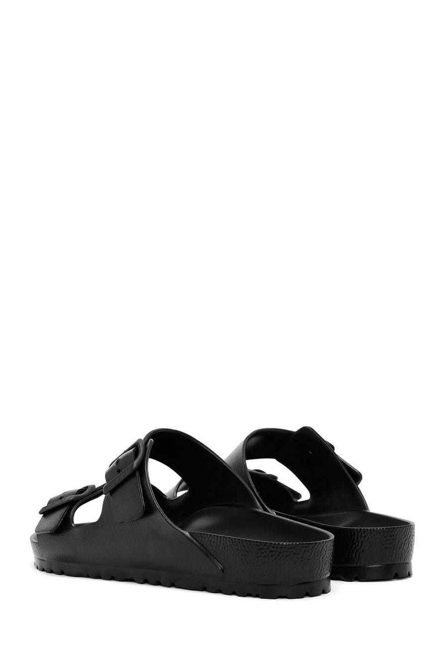 Birkenstock Men's Black Double Buckle Arizona Eva Slippers