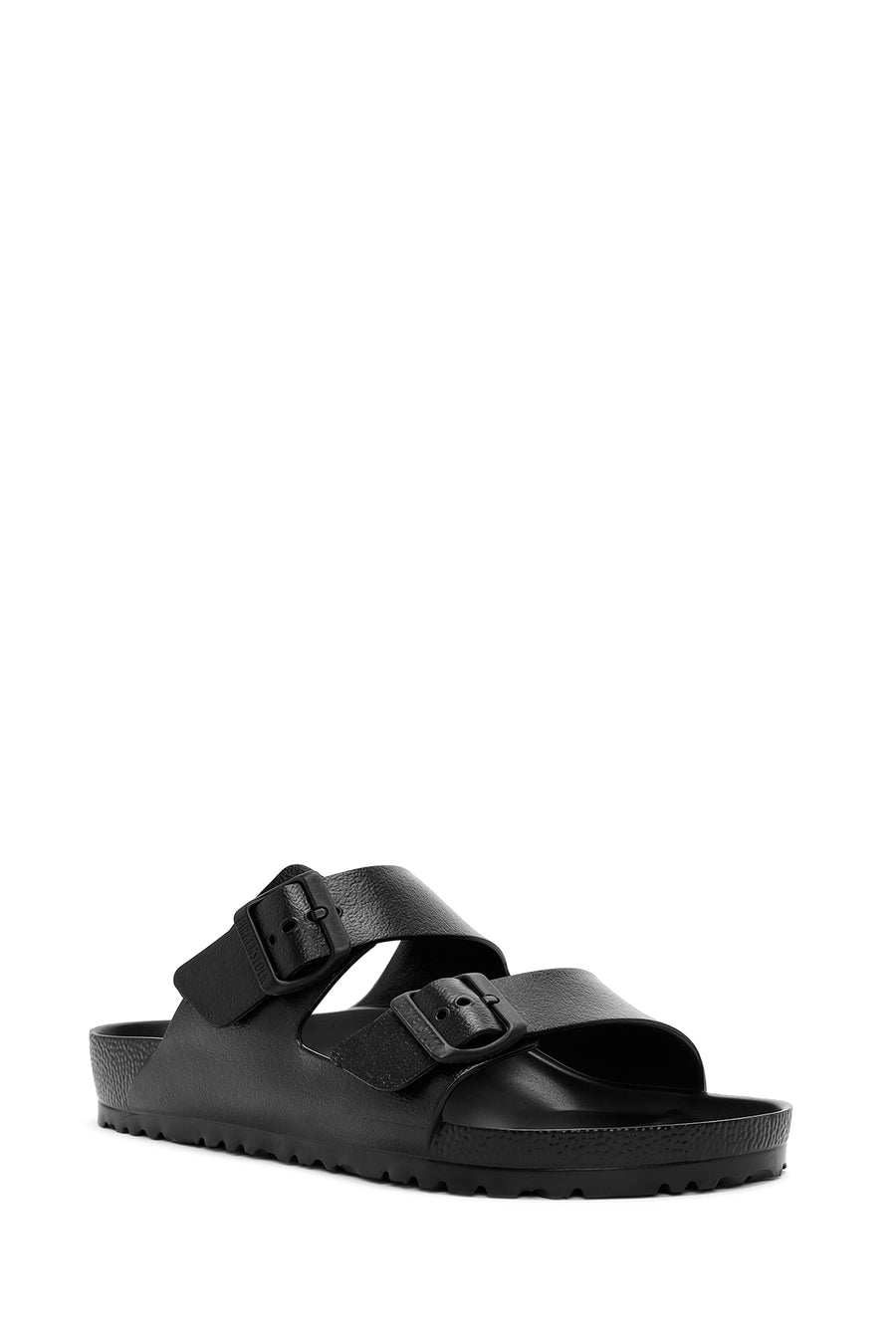 Birkenstock Men's Black Double Buckle Arizona Eva Slippers