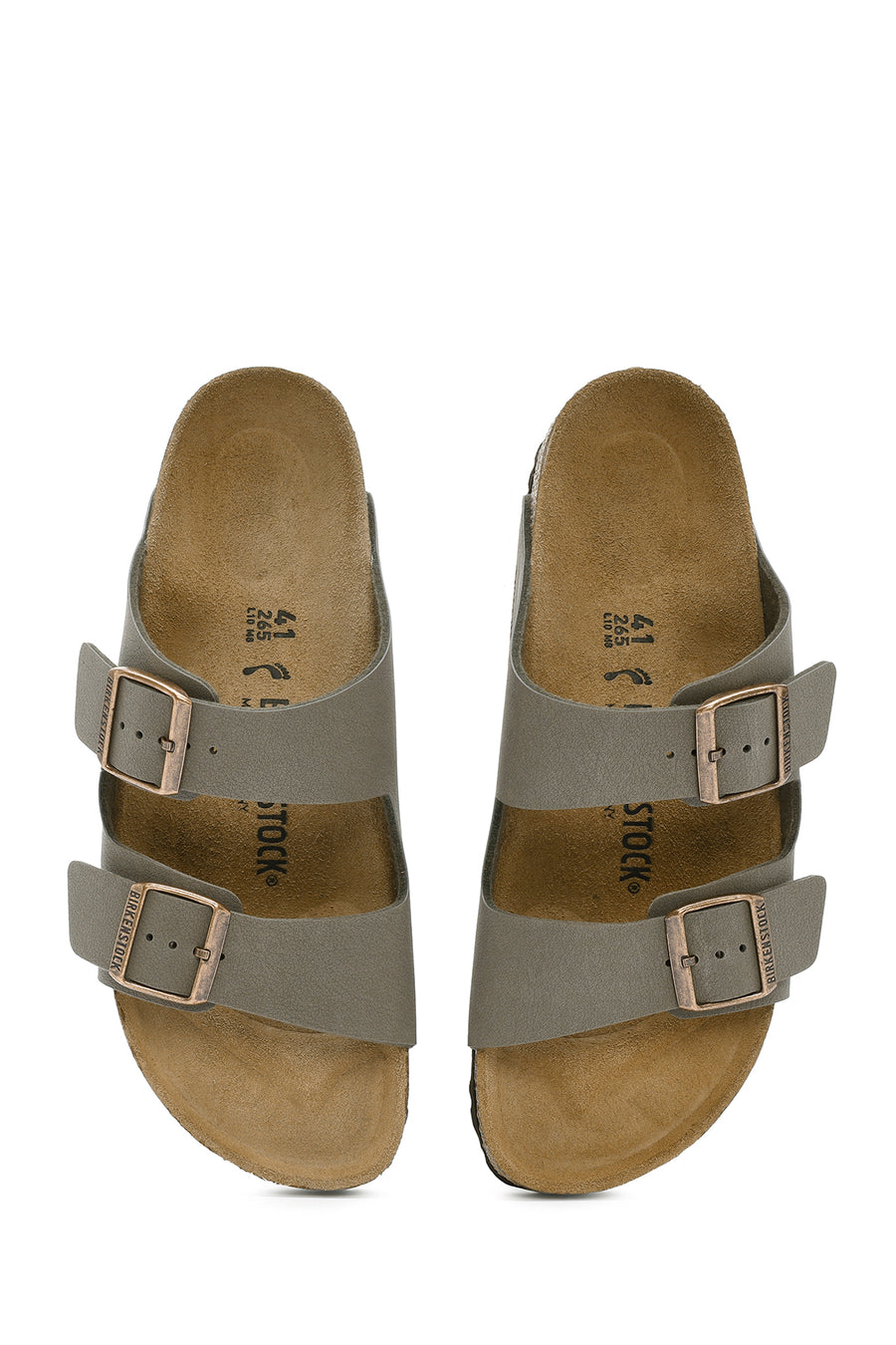 Birkenstock Men's Gray Double Buckle Arizona Eva Slippers