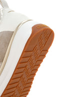 Alberto Guardiani Kadın Bej Altın Louise Kalın Tabanlı Deri Sneaker | Derimod