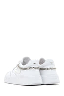 Alberto Guardiani Kadın Beyaz Zincirli Deri Sneaker | Derimod