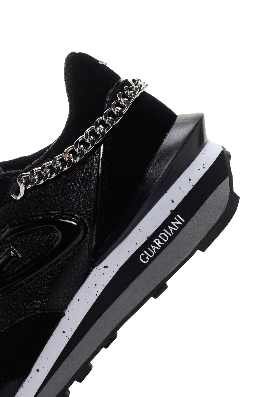 Alberto Guardiani Kadın Siyah Wen Deri Kalın Tabanlı Sneaker