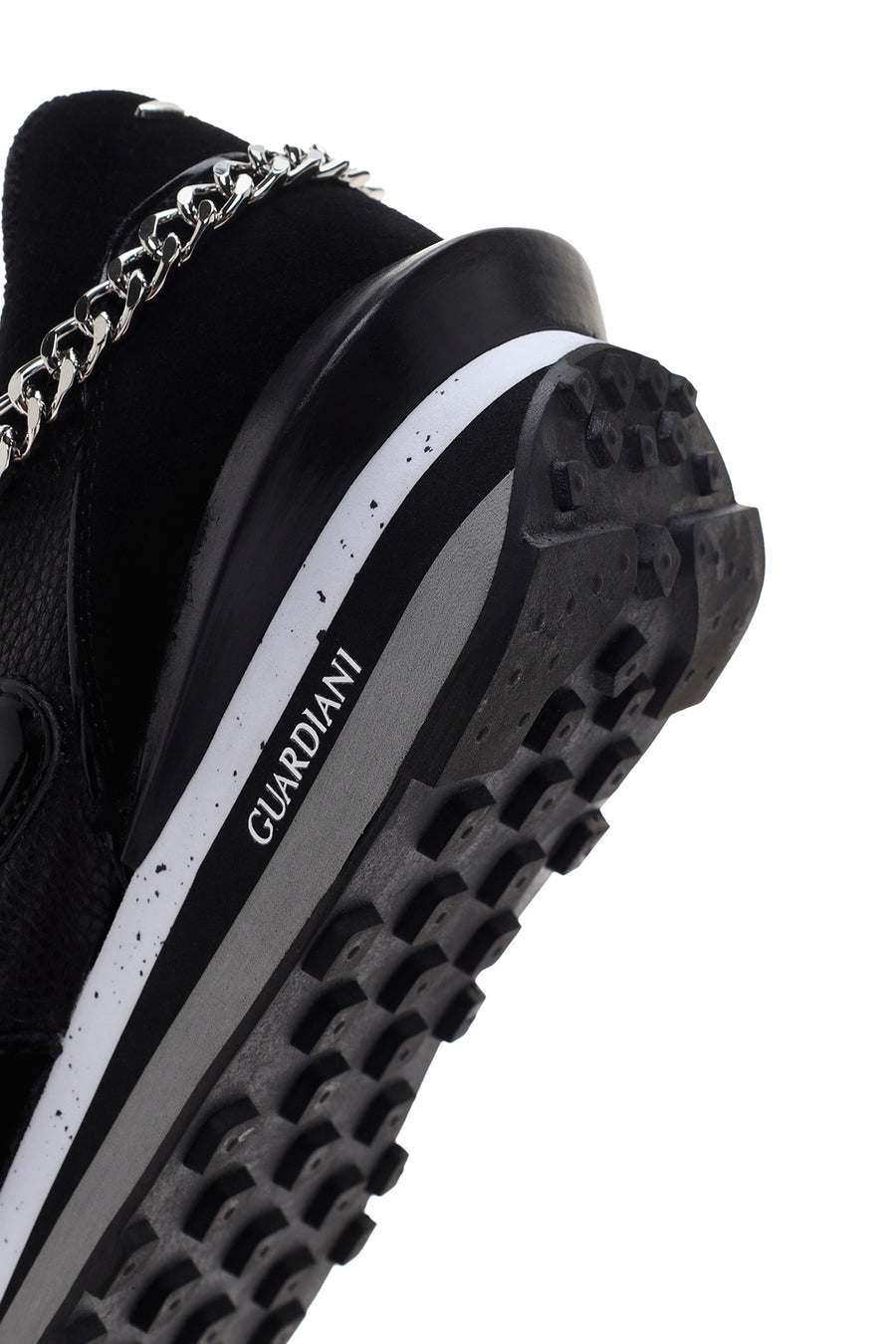Alberto Guardiani Kadın Siyah Wen Deri Kalın Tabanlı Sneaker