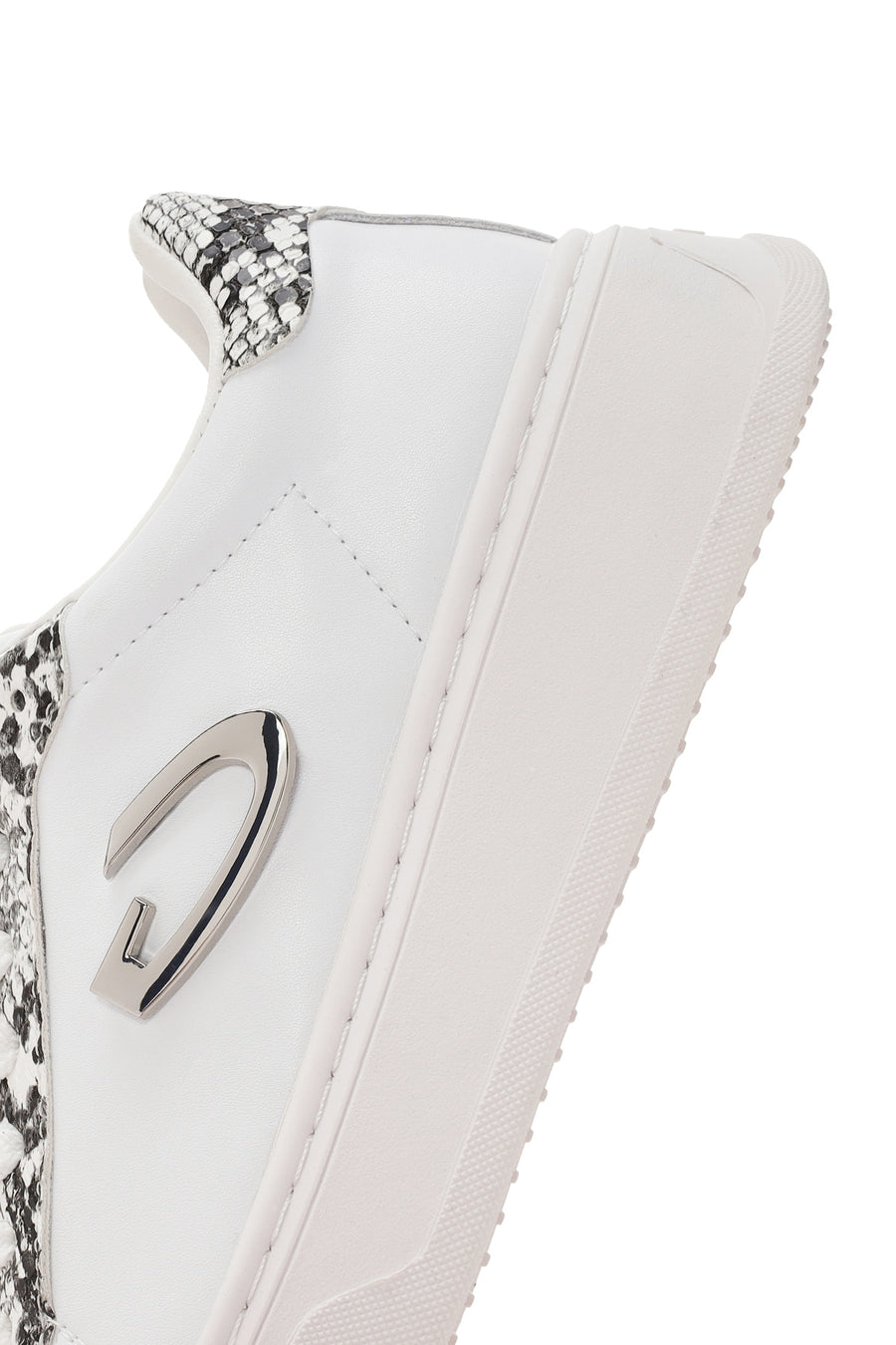 Alberto Guardiani Women's White New Era Lace-Up Leather Sneakers