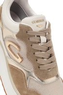 Alberto Guardiani Women's Beige Louise Chunky Sole Lace-Up Leather Sneakers | Derimod