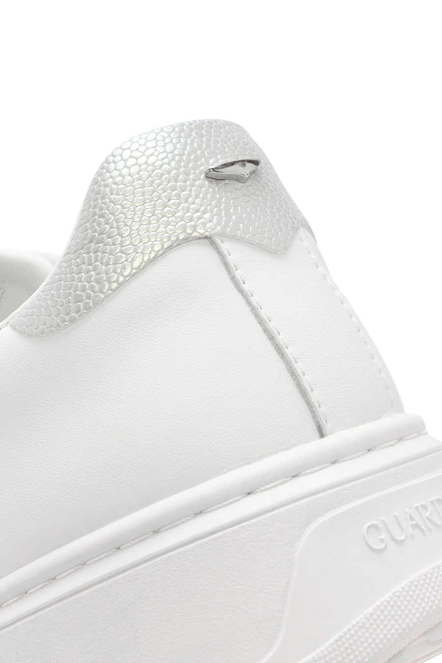 Alberto Guardiani Women's White New Era Lace-Up Leather Sneakers